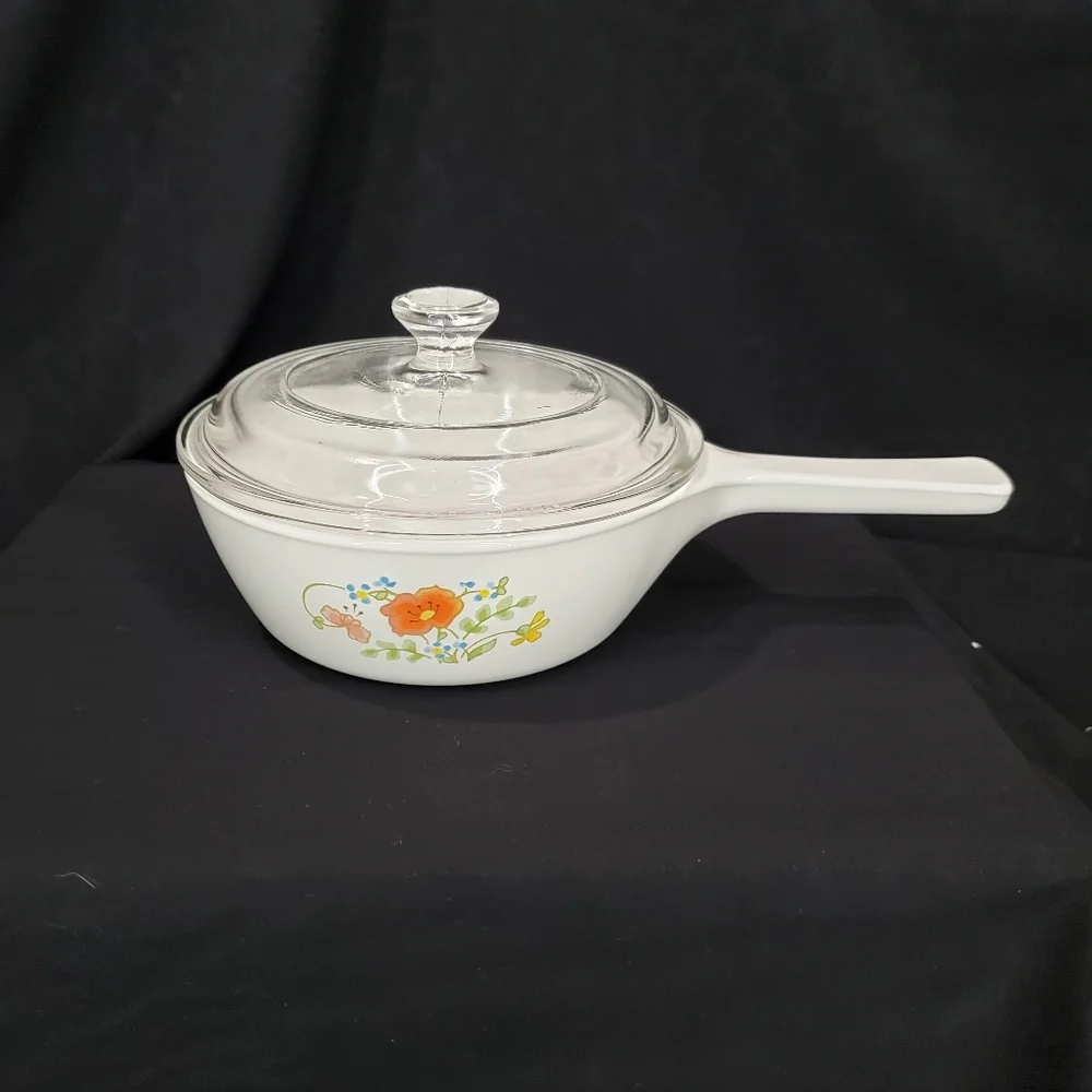 Vintage Corning Ware Wildflower Menuette Set With Lids EUC